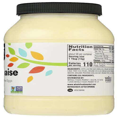Mayonnaise Whole Foods Market, 32 oz