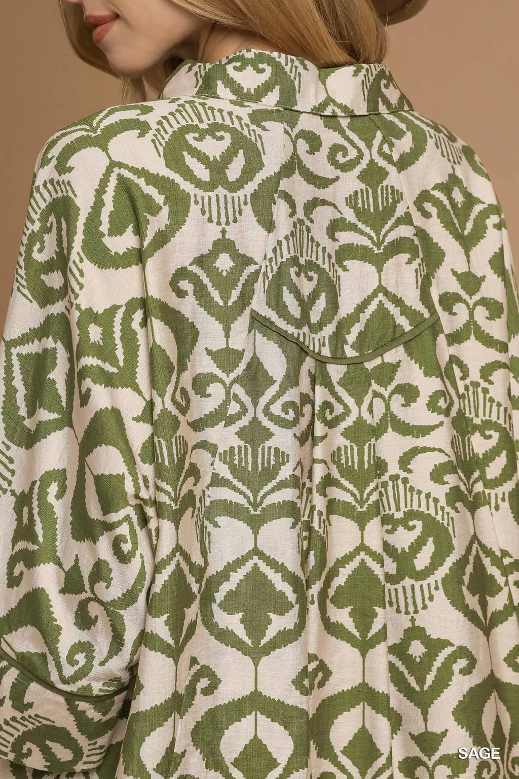 Chemise boutonnée ample à imprimé abstrait Umgee