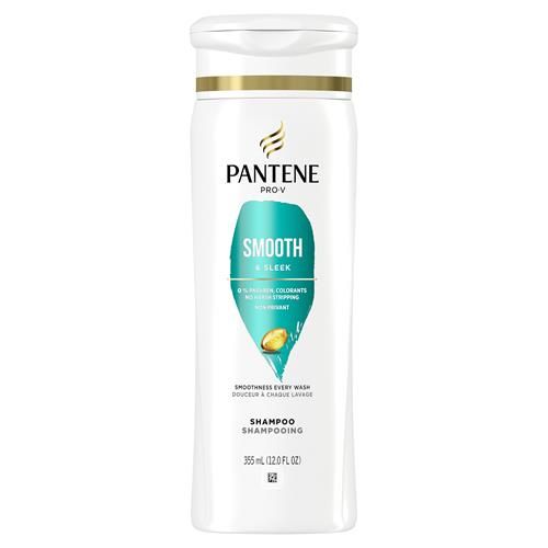 Shampooing Pantene Contrôle des frisottis, Lisse et soyeux, Sûr pour les cheveux colorés, 355 ml