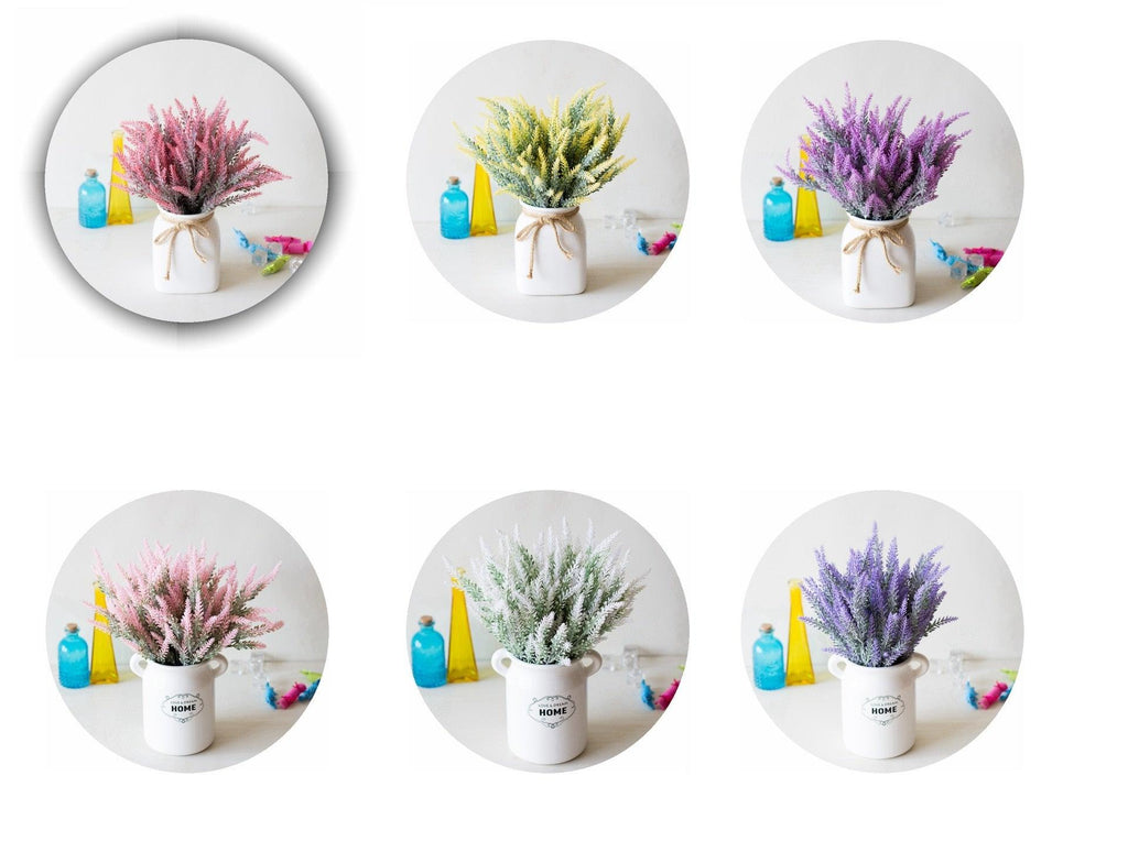 1 lot de fleurs artificielles de lavande, fausses fleurs, bouquet de mariage, centres de table, arrangements décoratifs pour la maison, la cuisine et le bureau