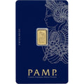 Lingot d'or 1 gramme PAMP Suisse Fortuna pureté 999.9 dans son emballage scellé