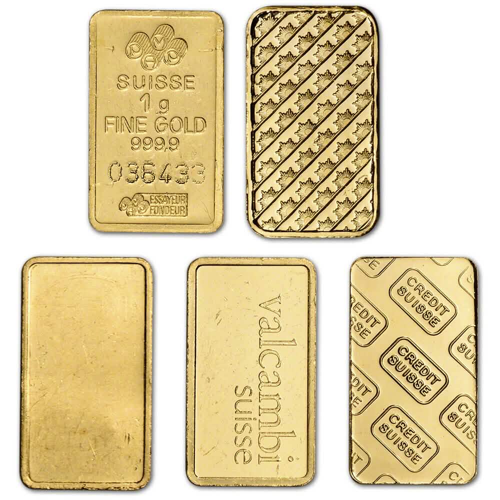 Lingotin d'or 1 gramme - Marque aléatoire - Marché secondaire - Pureté 999.9