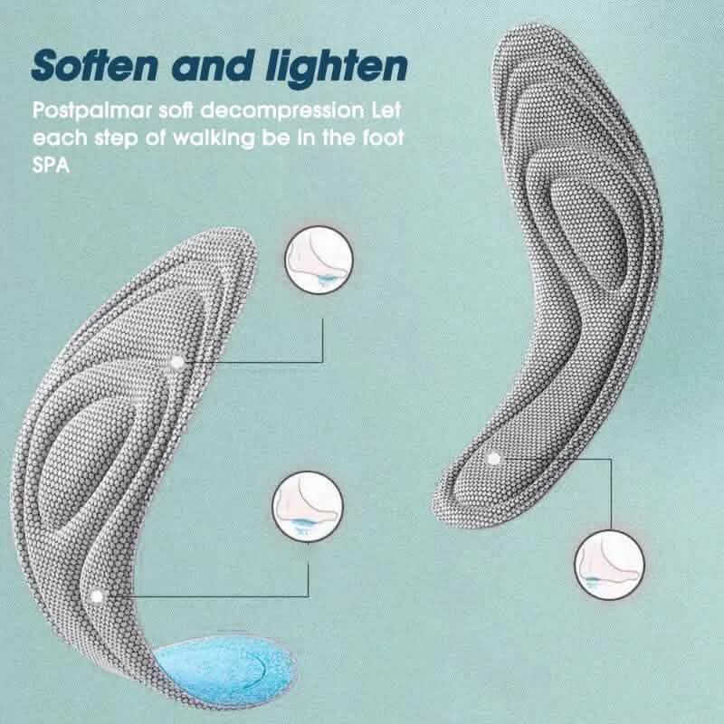 Paire de semelles intérieures respirantes en mousse à mémoire de forme 5D