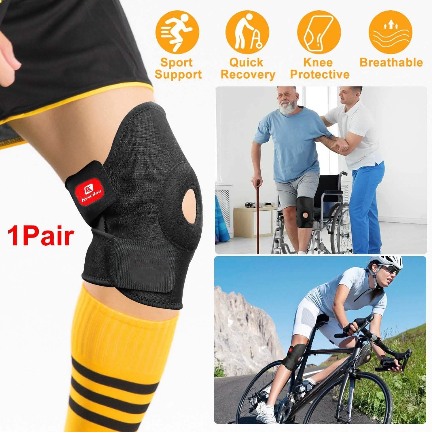 1-paire : Genouillère de compression réglable