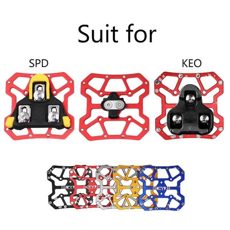 1 paire d'adaptateurs de plate-forme en alliage d'aluminium pour pédales automatiques de vélo de route VTT, adaptateurs de plate-forme universels en alliage pour pédales automatiques à cales