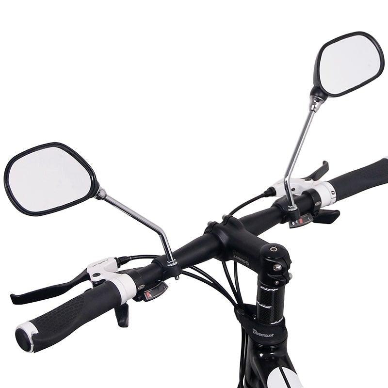 1 paire de rétroviseurs de vélo arrière, vue large pour vélo, cyclisme, réflecteur d'angle réglable gauche et droit, rétroviseurs réfléchissants à grand angle de rotation à 360° pour VTT, vélo de route, vélo électrique, trottinette électrique