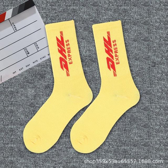 1 paire de chaussettes unisexes Crew neuves en coton pur noir et blanc, mode sport, skateboard, streetwear, chaussettes longues chaudes d'hiver et d'automne pour hommes et femmes