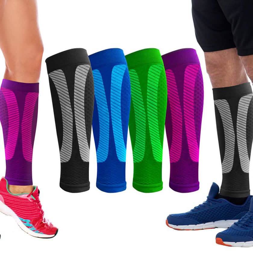 1-Paire : Manchons de compression pour mollets unisexe DCF Elite