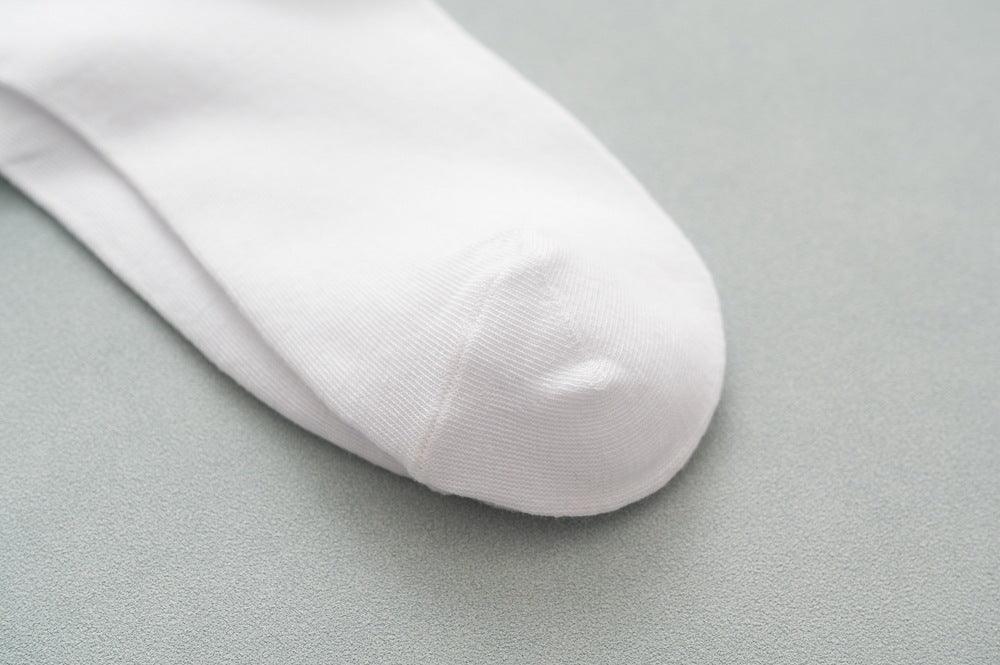 1 Paire Chaussettes De Sport Unisexe Neuves En Coton Peigné Pur Respirantes De Compression Longues Couleur Unie Noir Blanc Pour Hommes Et Femmes Été Hiver Mi-Mollet Chaudes