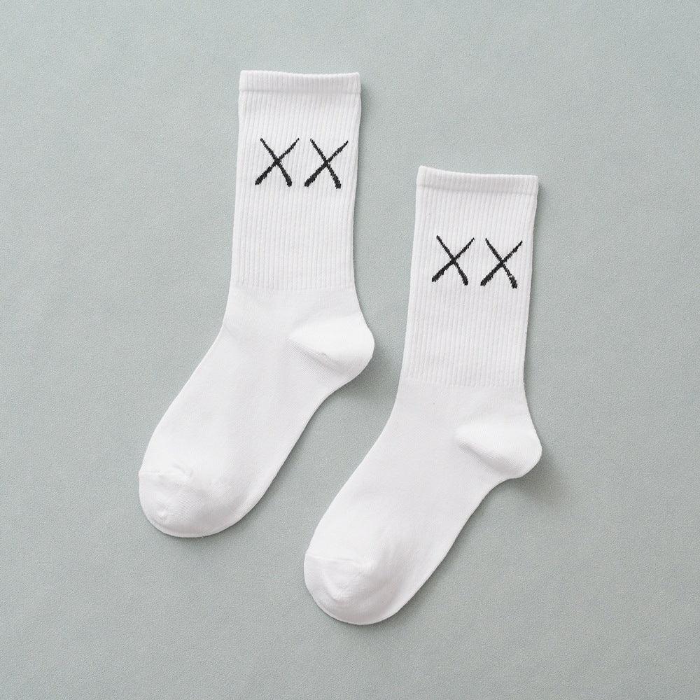 1 Paire Chaussettes De Sport Unisexe Neuves En Coton Peigné Pur Respirantes De Compression Longues Couleur Unie Noir Blanc Pour Hommes Et Femmes Été Hiver Mi-Mollet Chaudes