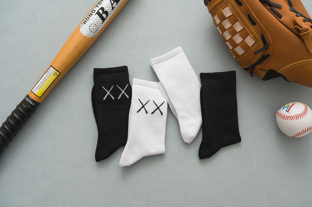 1 Paire Chaussettes De Sport Unisexe Neuves En Coton Peigné Pur Respirantes De Compression Longues Couleur Unie Noir Blanc Pour Hommes Et Femmes Été Hiver Mi-Mollet Chaudes