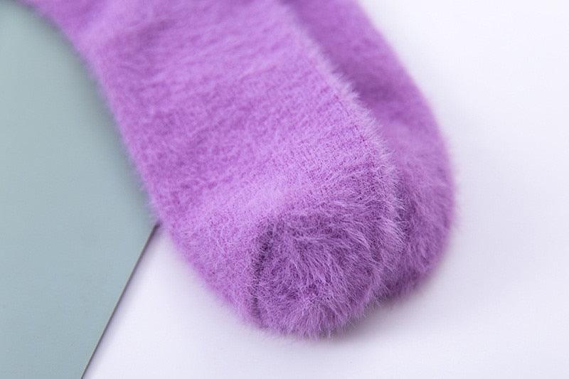 1 paire de chaussettes thermiques moelleuses Automne-Hiver Nouvel An Chaussettes Nouvelle Mode Chaussettes Chaudes Avocat Cerise Aubergine Chaussettes Courtes Chaudes Chaussettes d'Hiver Pour Hommes et Femmes