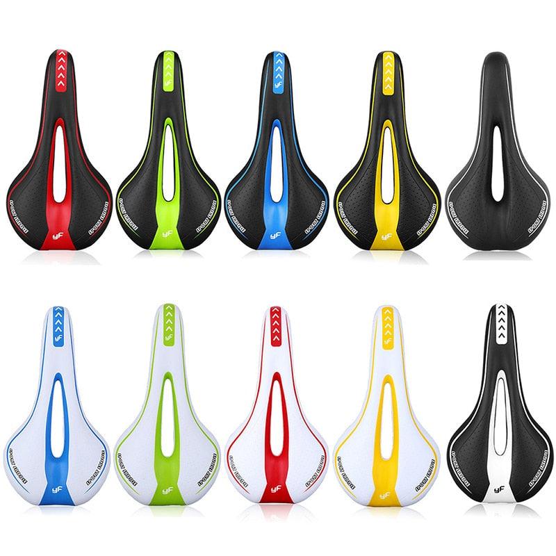 1 selle de vélo Comfort Gel, selle de vélo de route/VTT souple et confortable, selle de vélo étanche en gel avec zone de soulagement centrale et conception ergonomique pour vélos de montagne et vélos de route