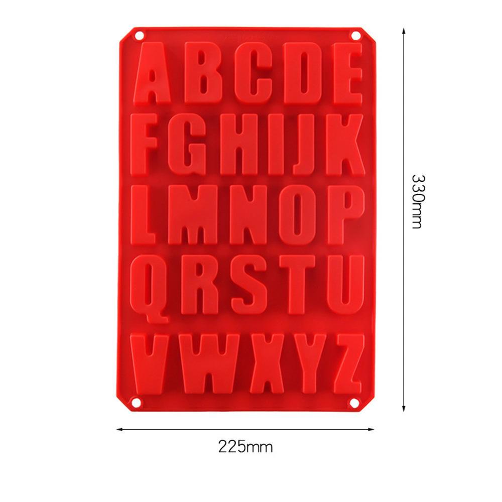 1 Pcs Silicone Grand Alphabet Glaçons Chocolat Lettre Moule Pochoir Gâteau Gelée Cupcake Moule de Cuisson Plateau à Glaçons Moule à Biscuits 26 Grandes Lettres Moule en Silicone Moule Alphabet Moule Chocolat Moule à Biscuits Bac à Glaçons