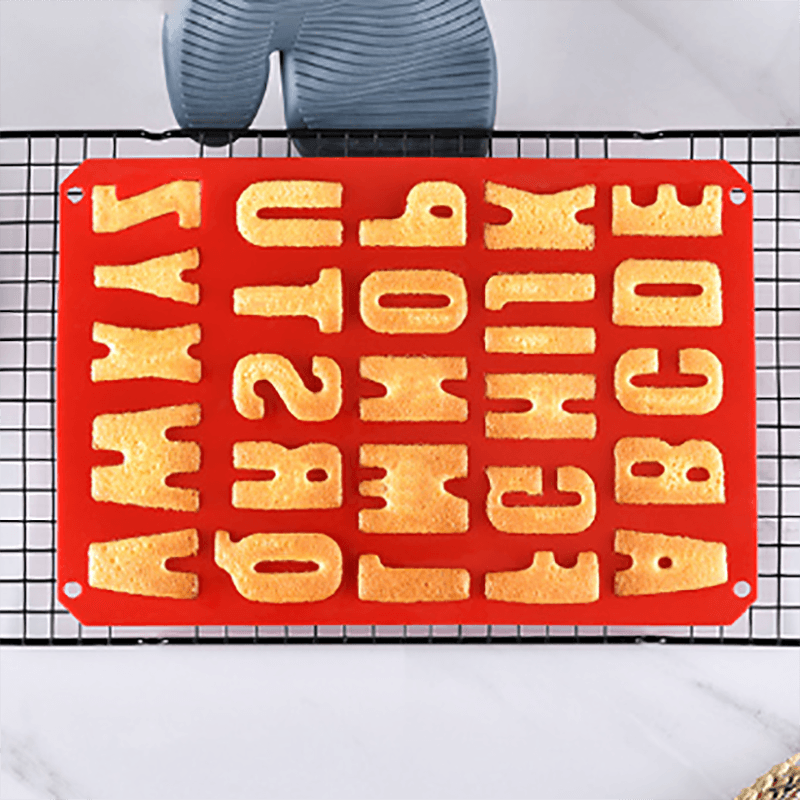 1 Pcs Silicone Grand Alphabet Glaçons Chocolat Lettre Moule Pochoir Gâteau Gelée Cupcake Moule de Cuisson Plateau à Glaçons Moule à Biscuits 26 Grandes Lettres Moule en Silicone Moule Alphabet Moule Chocolat Moule à Biscuits Bac à Glaçons