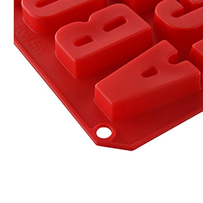 1 Pcs Silicone Grand Alphabet Glaçons Chocolat Lettre Moule Pochoir Gâteau Gelée Cupcake Moule de Cuisson Plateau à Glaçons Moule à Biscuits 26 Grandes Lettres Moule en Silicone Moule Alphabet Moule Chocolat Moule à Biscuits Bac à Glaçons