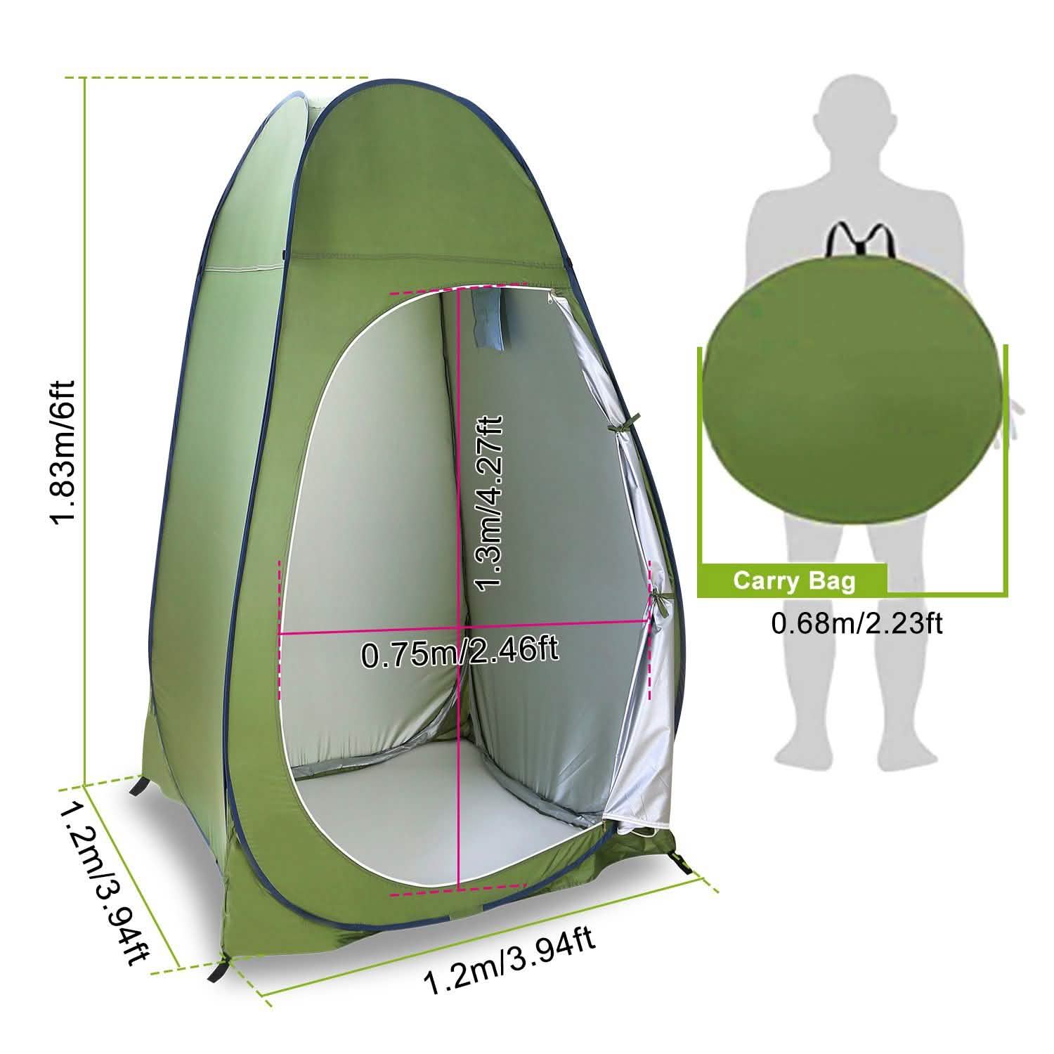 Tente WC Pop Up Extérieure