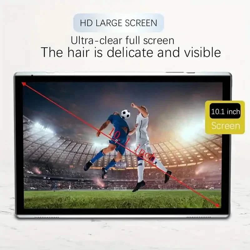 Tablette Android 12 de 10 pouces avec 32 Go + 4 Go de RAM et caméras avant et arrière