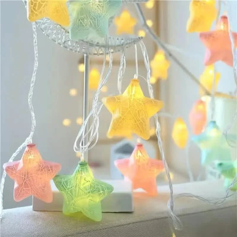Guirlande lumineuse 10 étoiles craquelées
