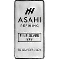Lingot d'argent de 10 oz - Asahi Refining - Argent pur .999 sous emballage plastique scellé