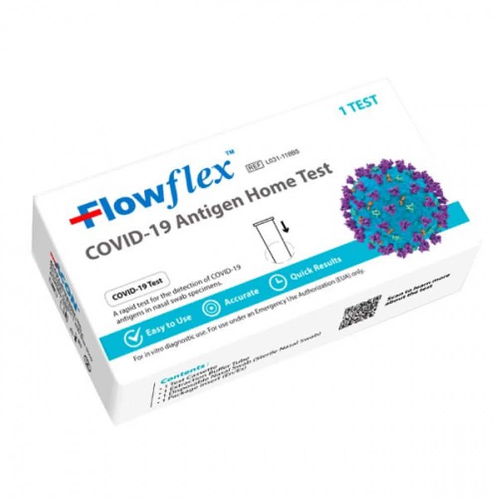 Lot de 10 : Kit de test rapide antigénique COVID-19 Flowflex à domicile