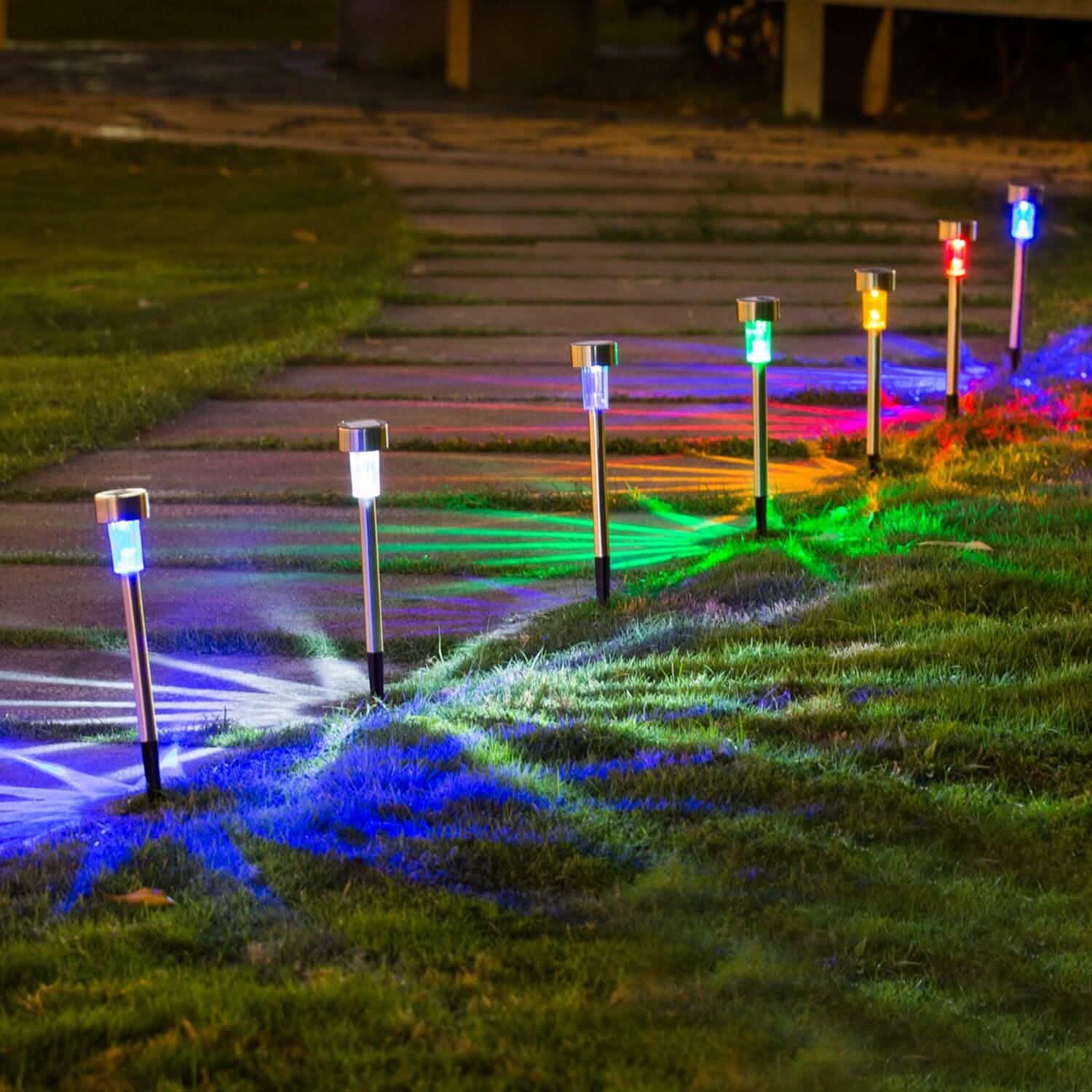 Lot de 10 : Lumière solaire de paysage extérieur pour pelouse