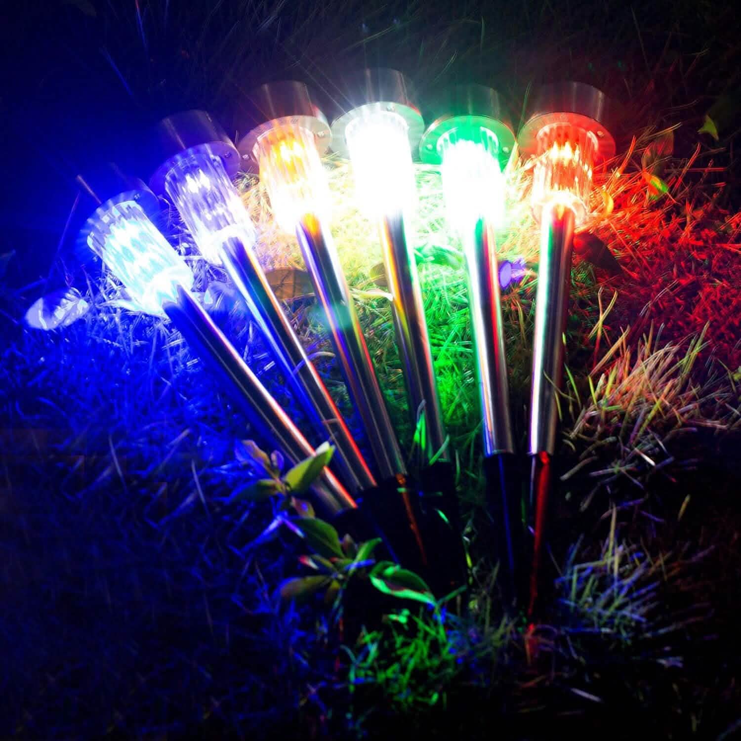 Lot de 10 : Lumière solaire de paysage extérieur pour pelouse