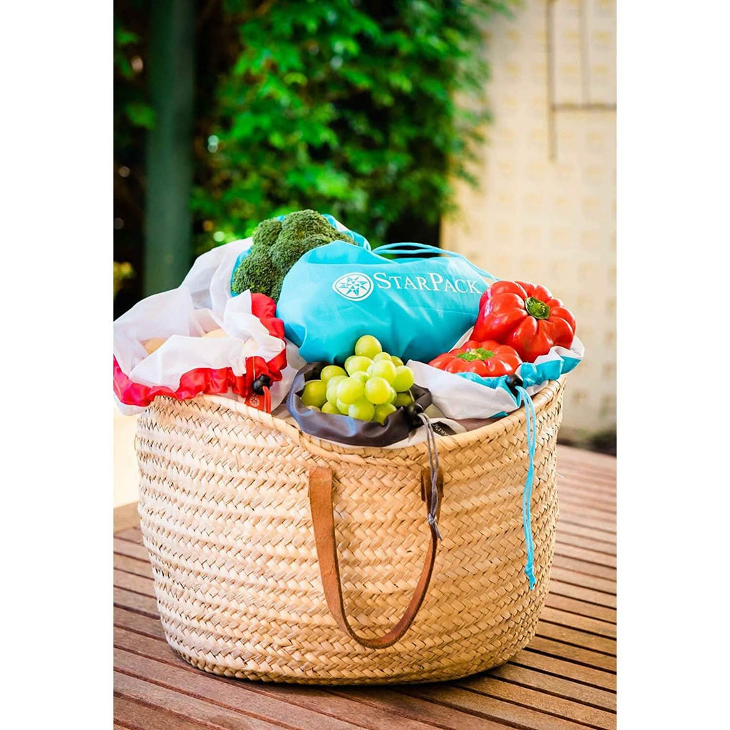 Paquet de 10 : Sacs réutilisables pour fruits et légumes StarPack