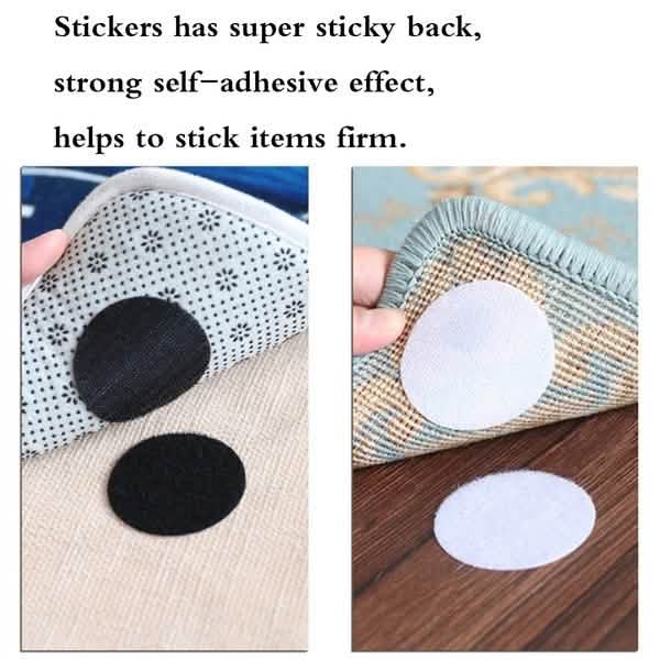 10 paires : Ruban adhésif anti-relevage pour tapis, agrippe-tapis Velcro