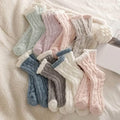 10 paires : chaussettes montantes en polaire corail