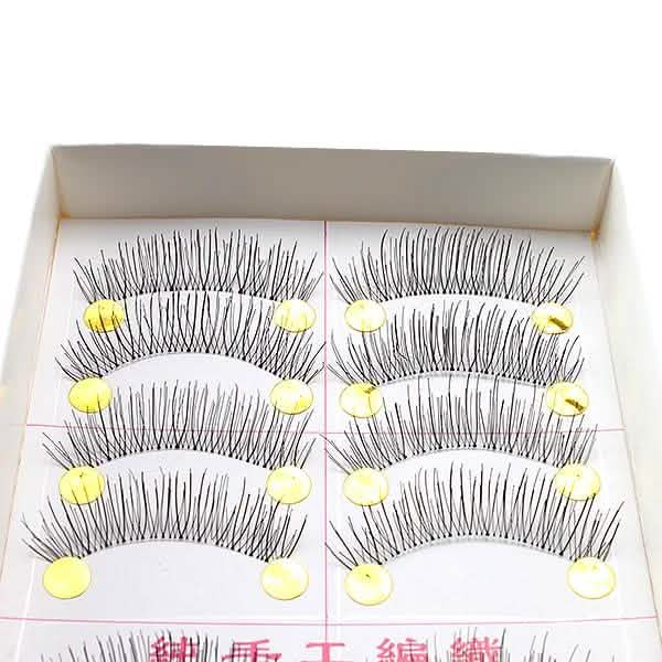 10 paires : Faux Cils Maquillage Main Mode Naturel Longs Cils