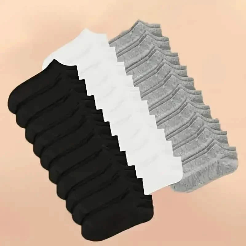 Lot de 10 paires : Chaussettes unies tricotées à doublure pour homme