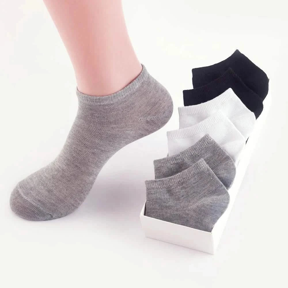 10 paires : Chaussettes courtes unies pour femme