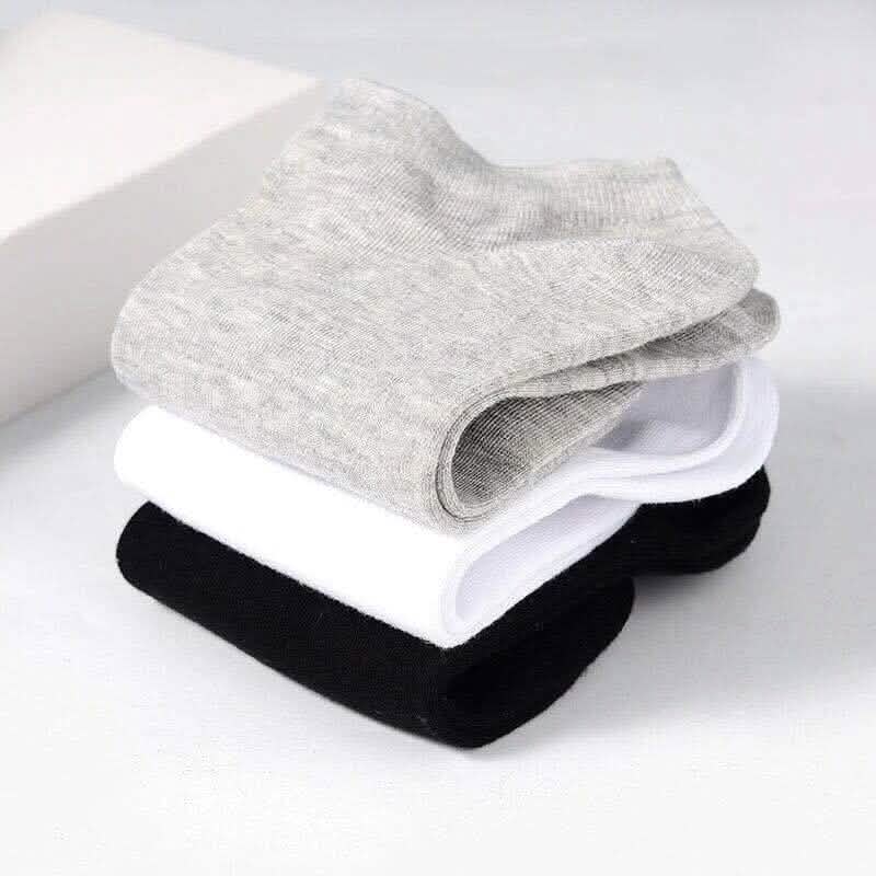 10 paires : Chaussettes courtes unies pour femme