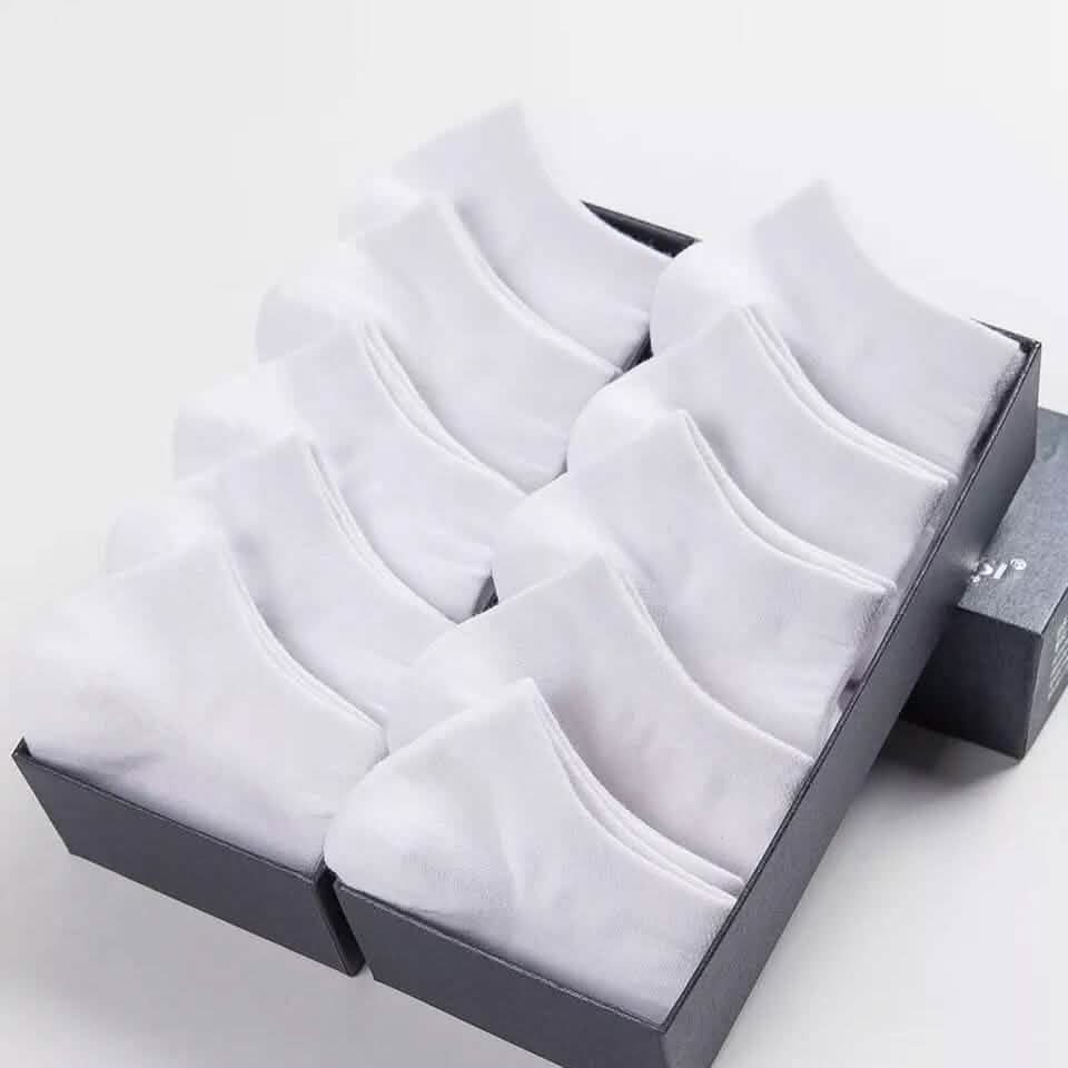 10 paires : Chaussettes courtes unies pour femme