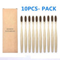 10 Brosses à Dents Naturelles Colorées Écologiques Douces en Bambou Brosse à Dents en Bambou Soins Dentaires Bucco-Dentaires Brosses à Dents en Bois