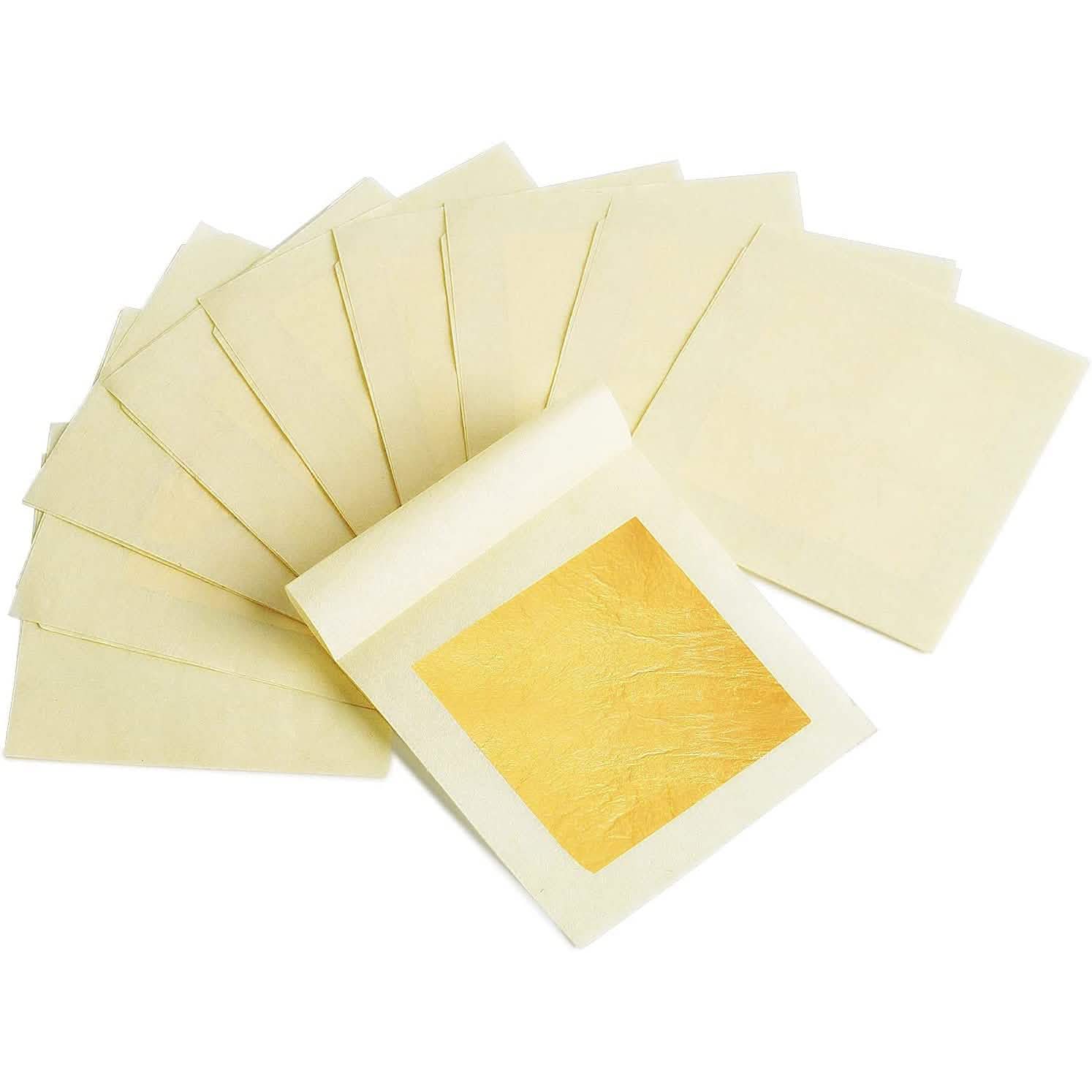 Lot de 10 : Feuilles d'or comestibles de 4,33 cm