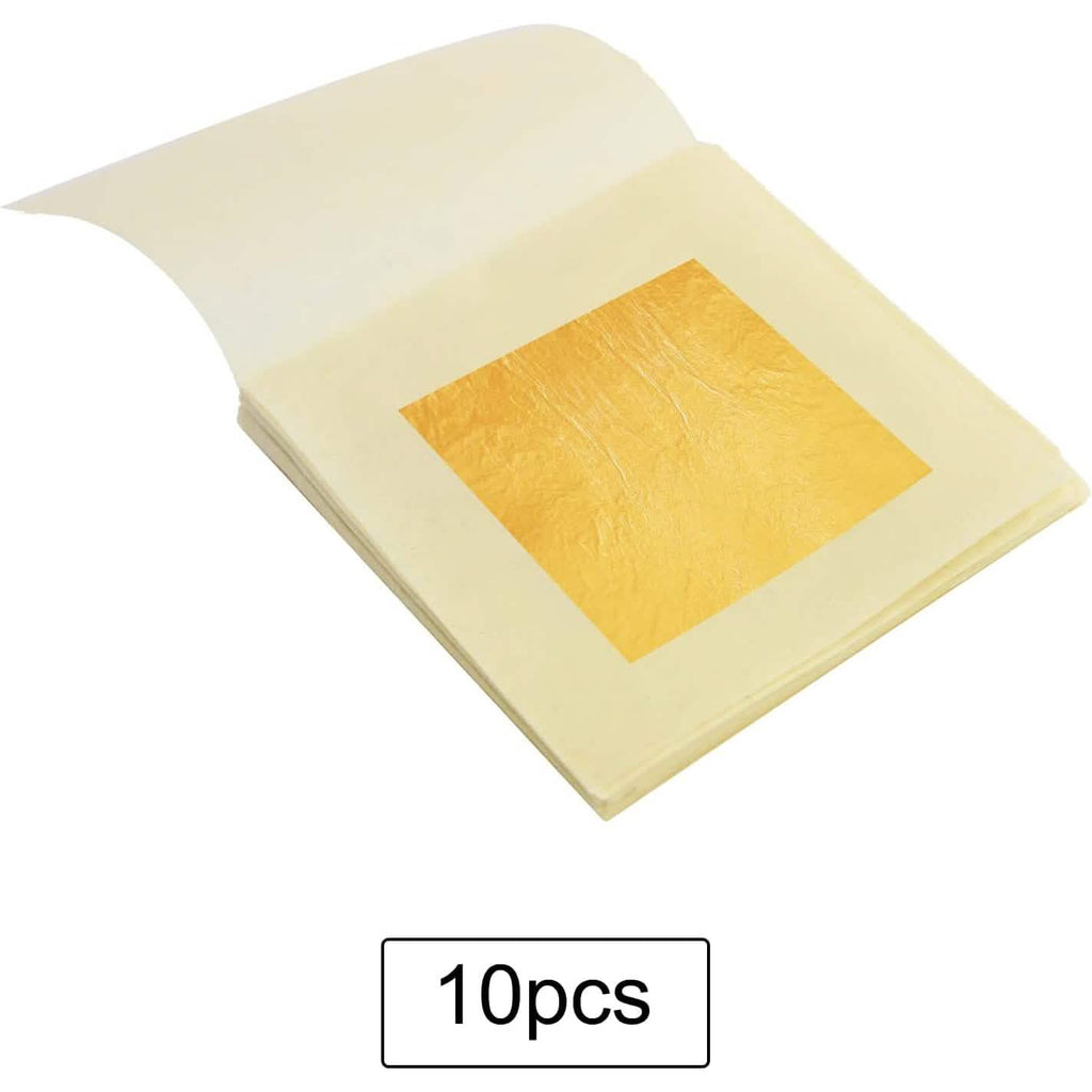 Lot de 10 : Feuilles d'or comestibles de 4,33 cm