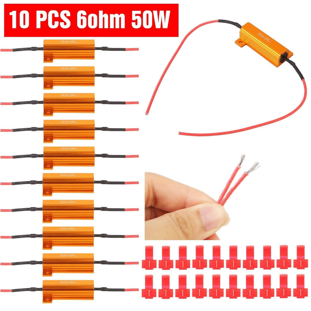 10 pièces : Résistance de charge 50 W 6 Ohms