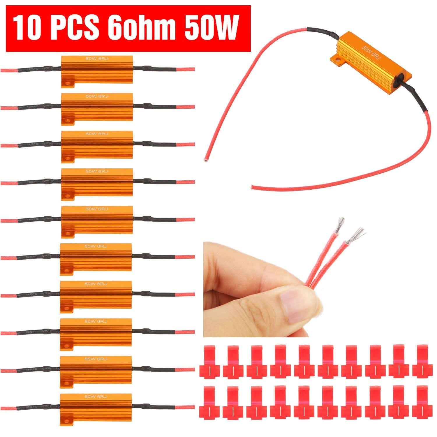 10 pièces : Résistance de charge 50 W 6 Ohms