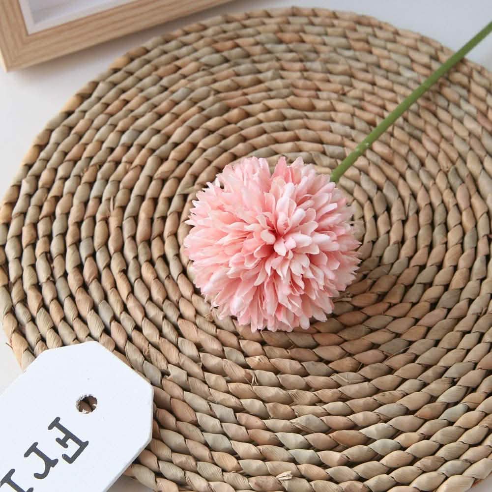 Lot de 10 : Bouquet de fleurs artificielles Boules de chrysanthèmes