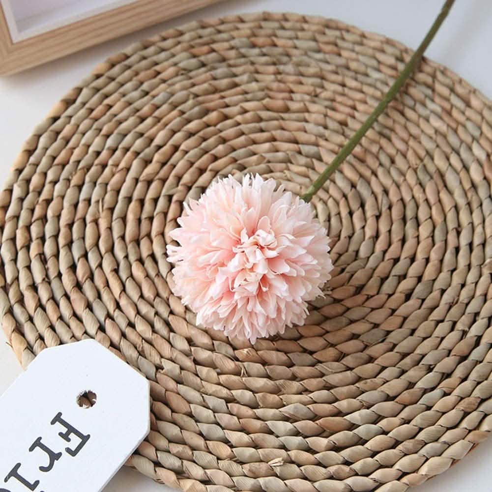 Lot de 10 : Bouquet de fleurs artificielles Boules de chrysanthèmes