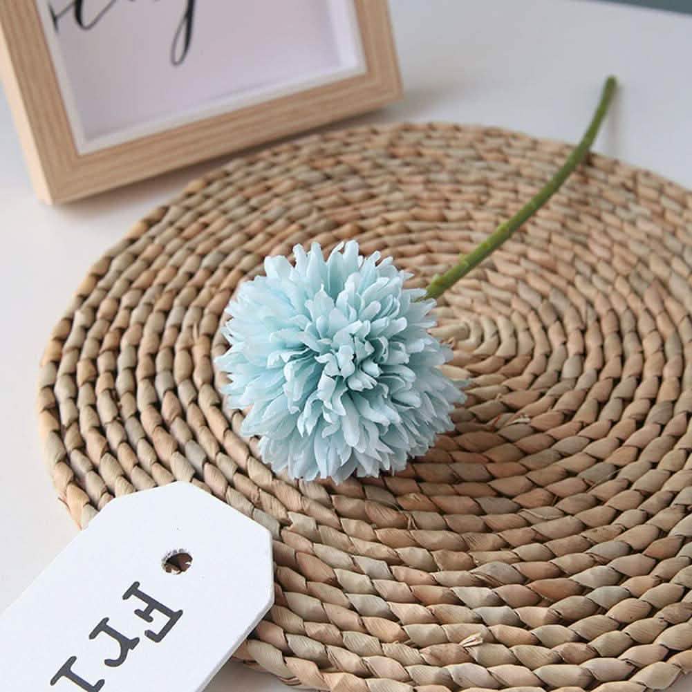 Lot de 10 : Bouquet de fleurs artificielles Boules de chrysanthèmes