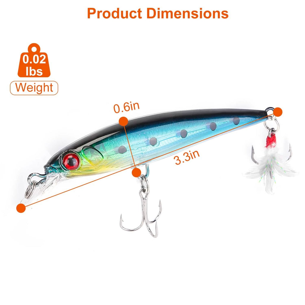 Kit de leurres de pêche - 10 pièces