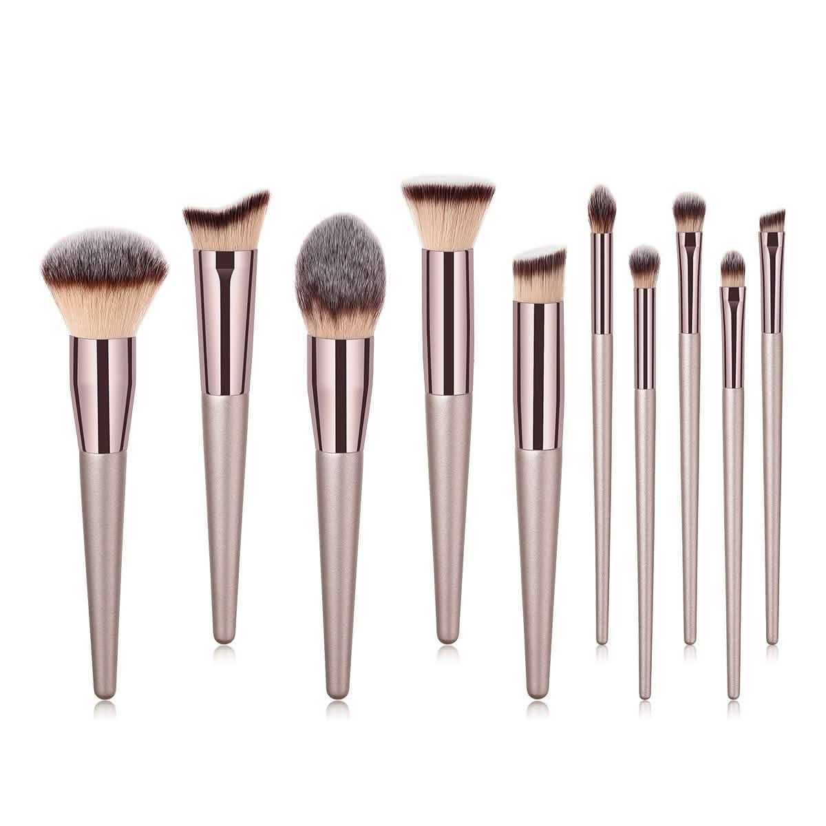 Ensemble de 10 Pinceaux Maquillage Lumineux