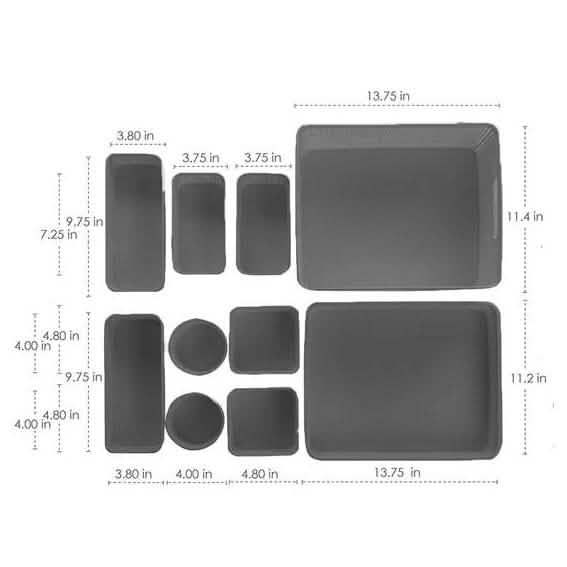 Lot de 10 : Ensemble de paniers de rangement tressés en plastique – Empilables
