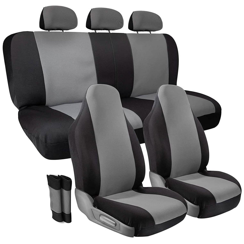 Ensemble de 10 pièces : Housse de siège de voiture antidérapante OxGord Two-Tone