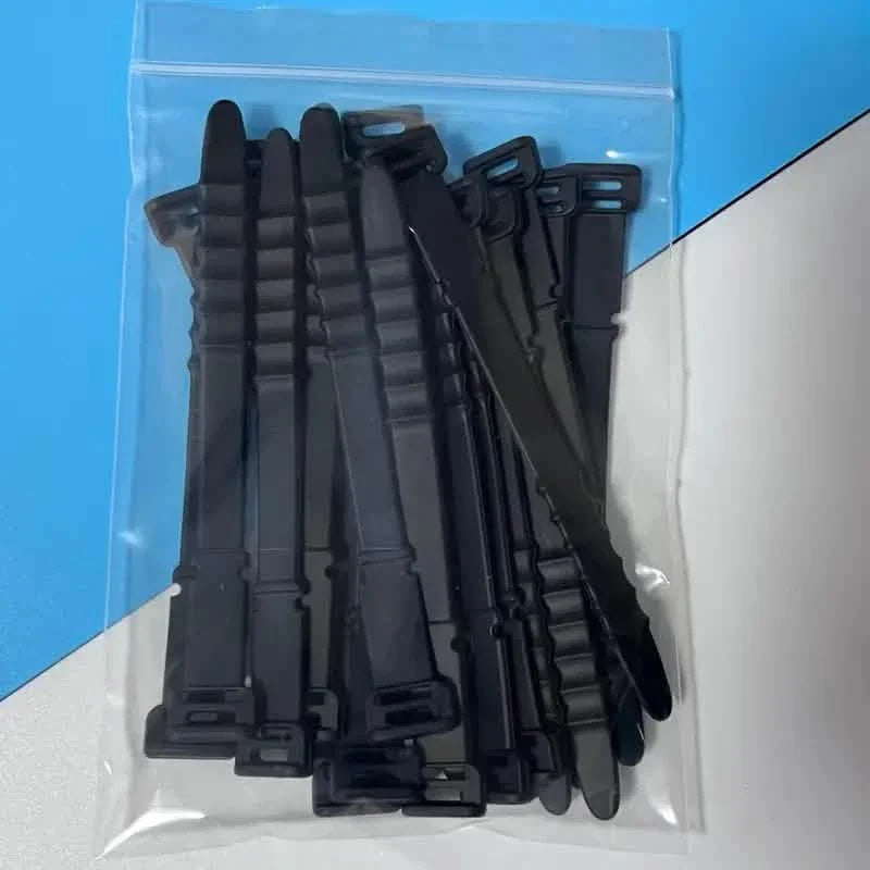 Lot de 10 attaches-câbles réutilisables de 4,5 pouces, sangles organisatrices en silicone élastique