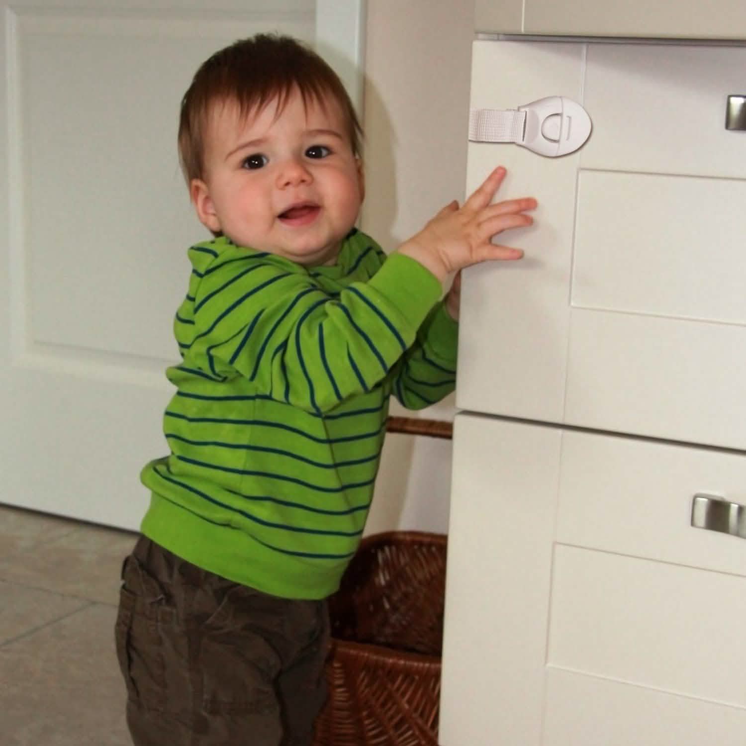 10 pièces : Loquets de sécurité pour enfants avec 5 protège-coins de meubles