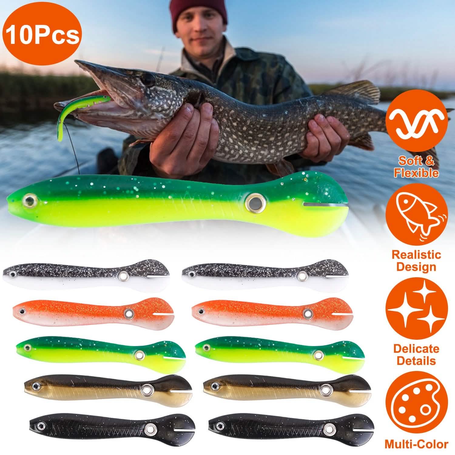 10 leurres de natation réalistes pour loche de bassin